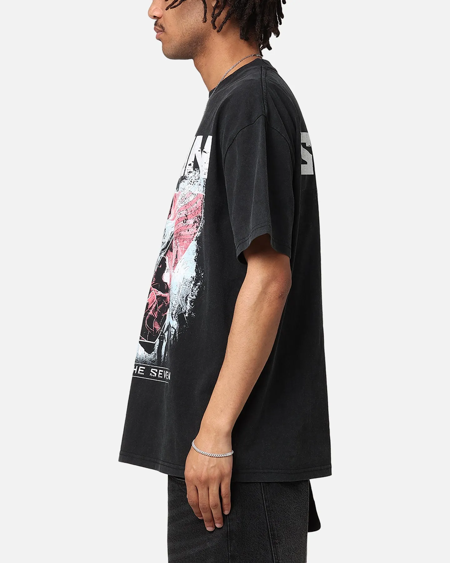 Goat Crew X The Boys The Seven Vought Vintage T-Shirt Black Acidwash