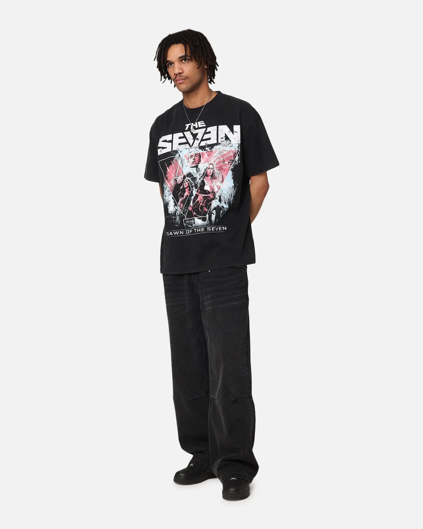 Goat Crew X The Boys The Seven Vought Vintage T-Shirt Black Acidwash