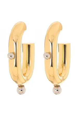 Gold & Silver Link Hoop Earrings