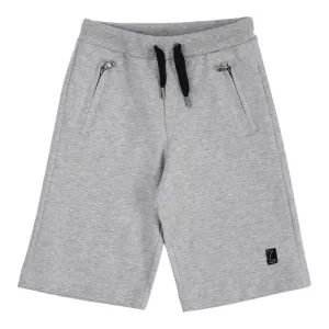 Gray Logo Cotton Shorts
