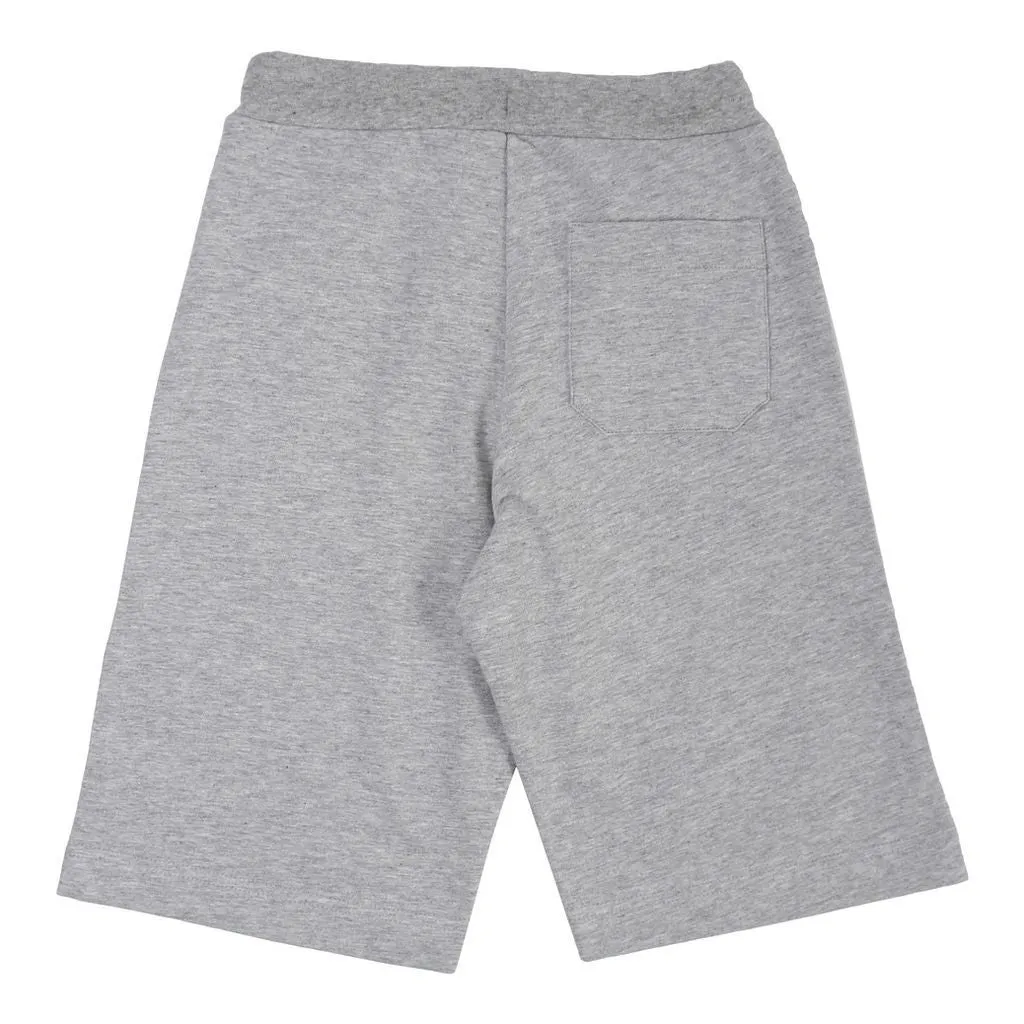 Gray Logo Cotton Shorts