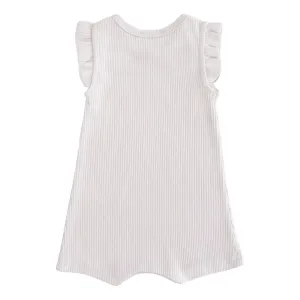 Grey Fog Ruffle Modal Romper
