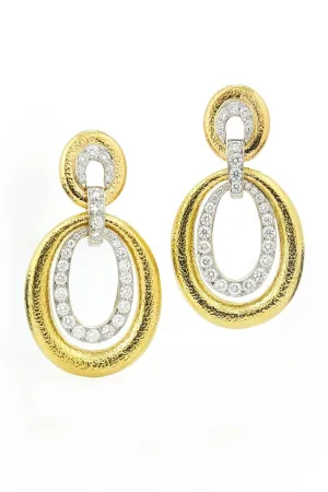 Hammered Double Oval Madison Earrings