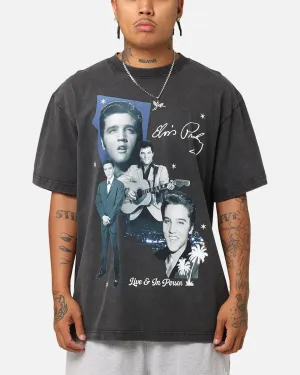ID Supply Elvis Presley Live In LA T-Shirt Washed Black