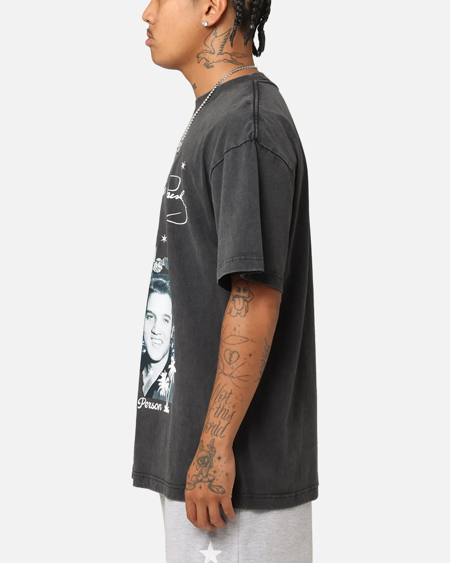 ID Supply Elvis Presley Live In LA T-Shirt Washed Black