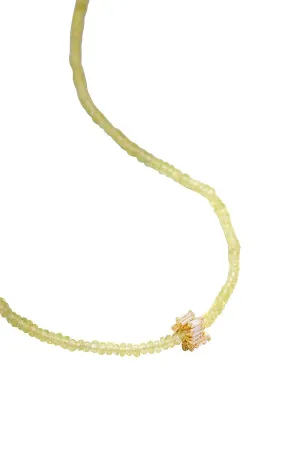 Infinite Chrysoberyl Diamond Bead Necklace