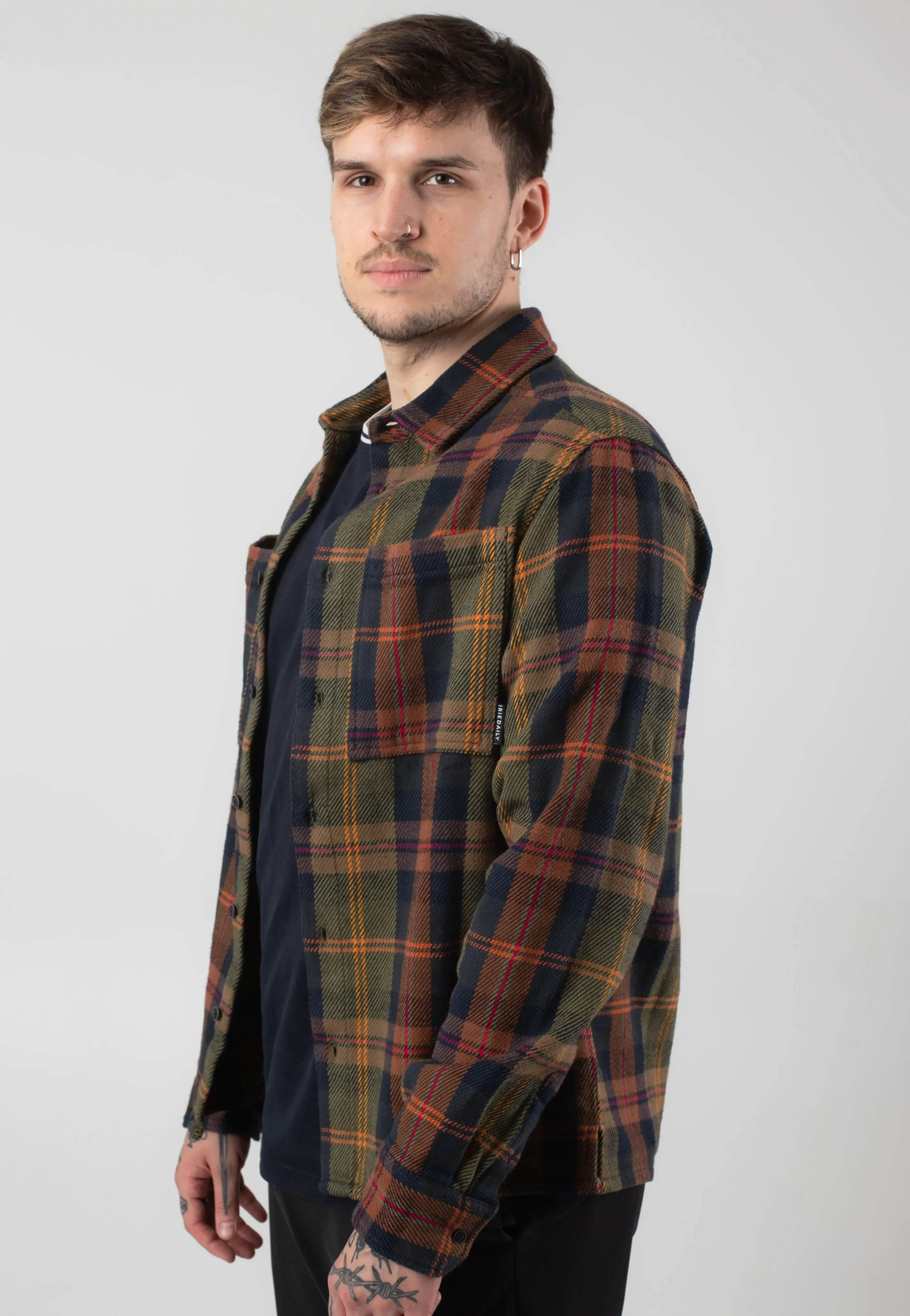 Iriedaily - Chillax Lumber Navy Brown - Shirt