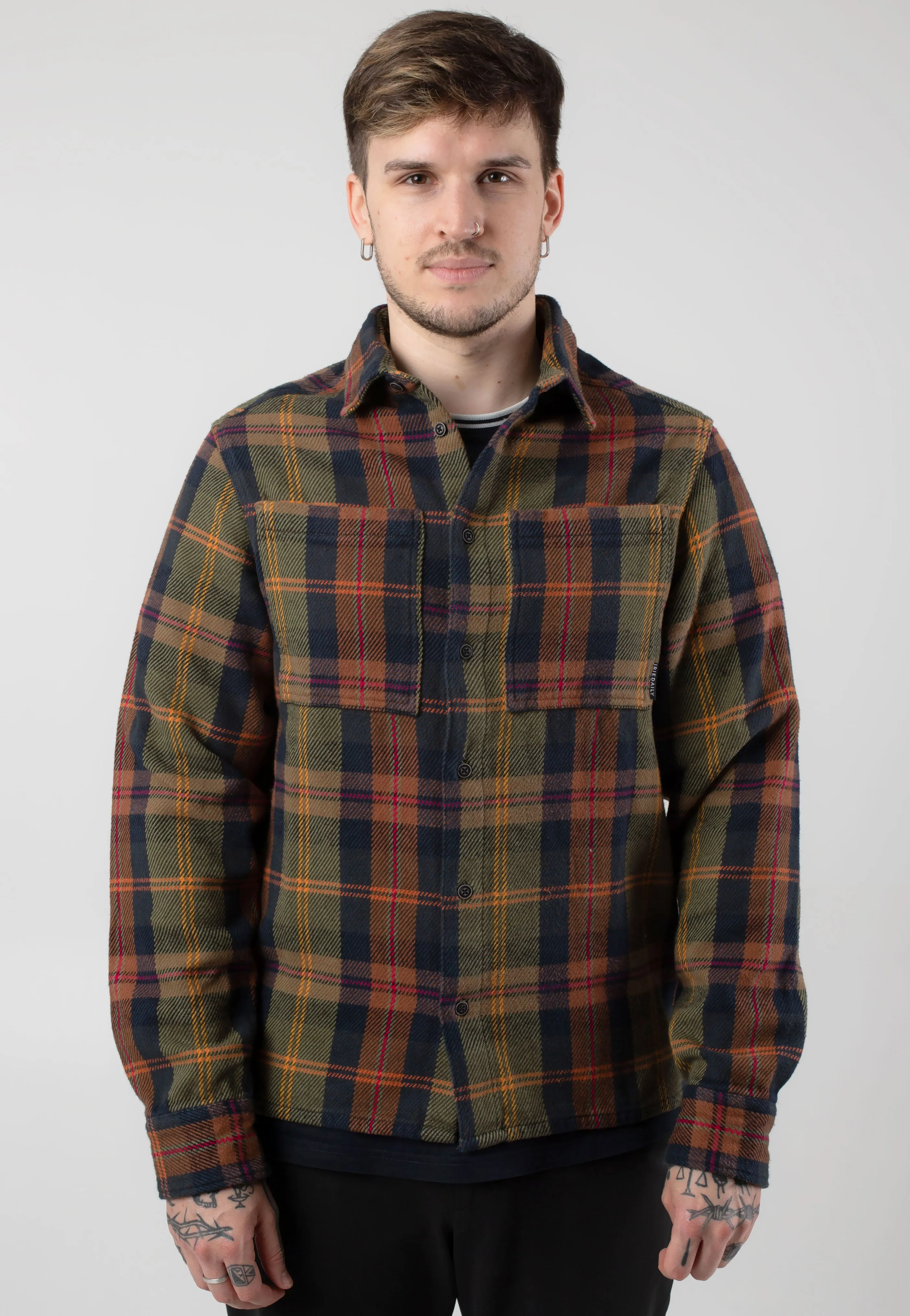 Iriedaily - Chillax Lumber Navy Brown - Shirt