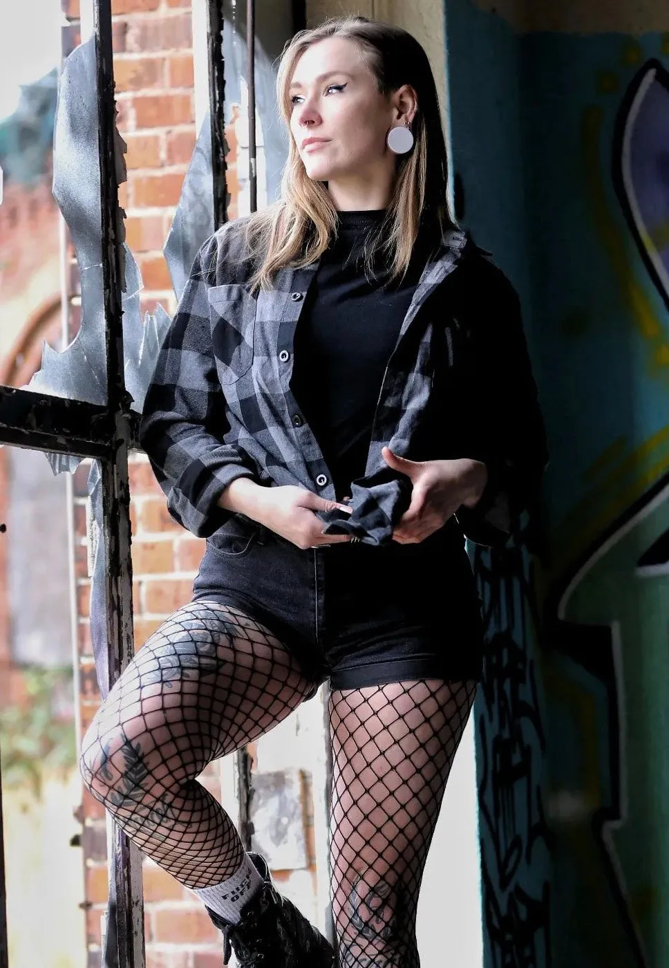 Ironnail - Hooft Black/Charcoal Flanell - Shirt