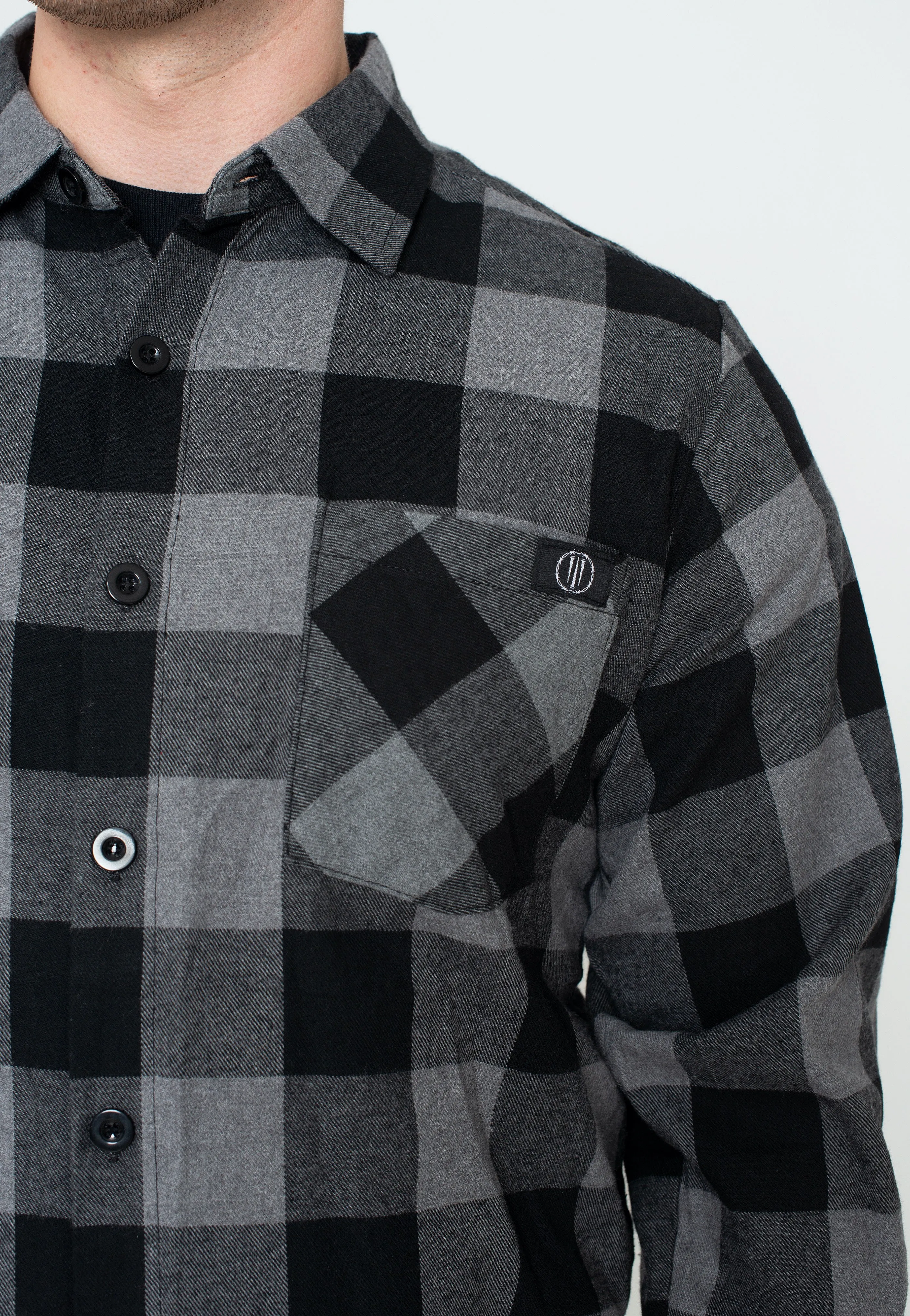 Ironnail - Hooft Black/Charcoal Flanell - Shirt