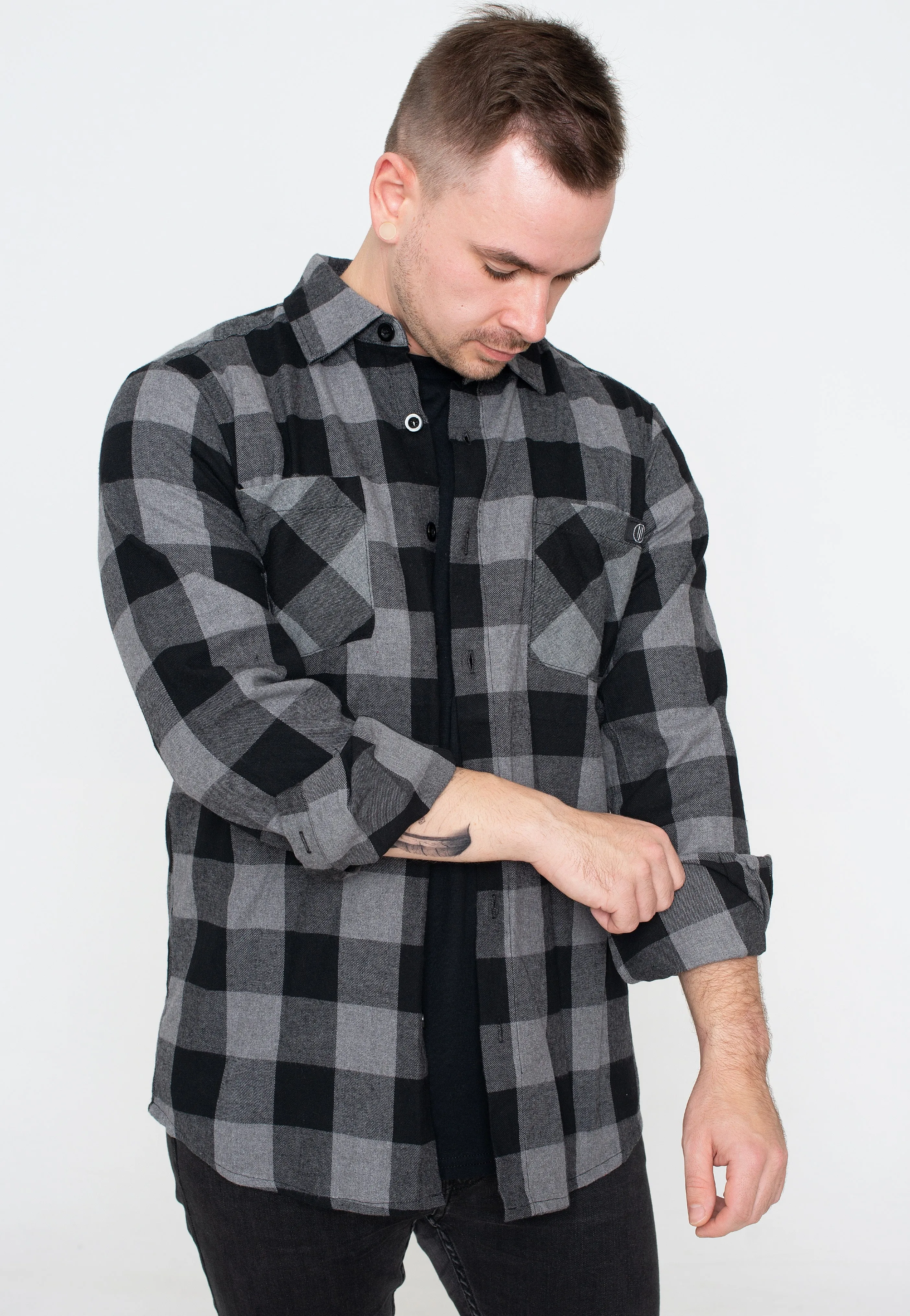 Ironnail - Hooft Black/Charcoal Flanell - Shirt