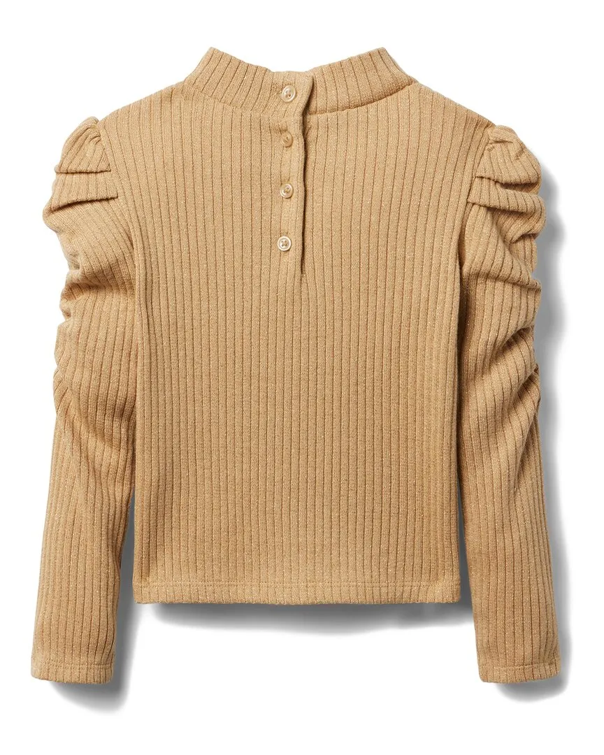 Janie and Jack Ribbed Puff Sleeve Top
