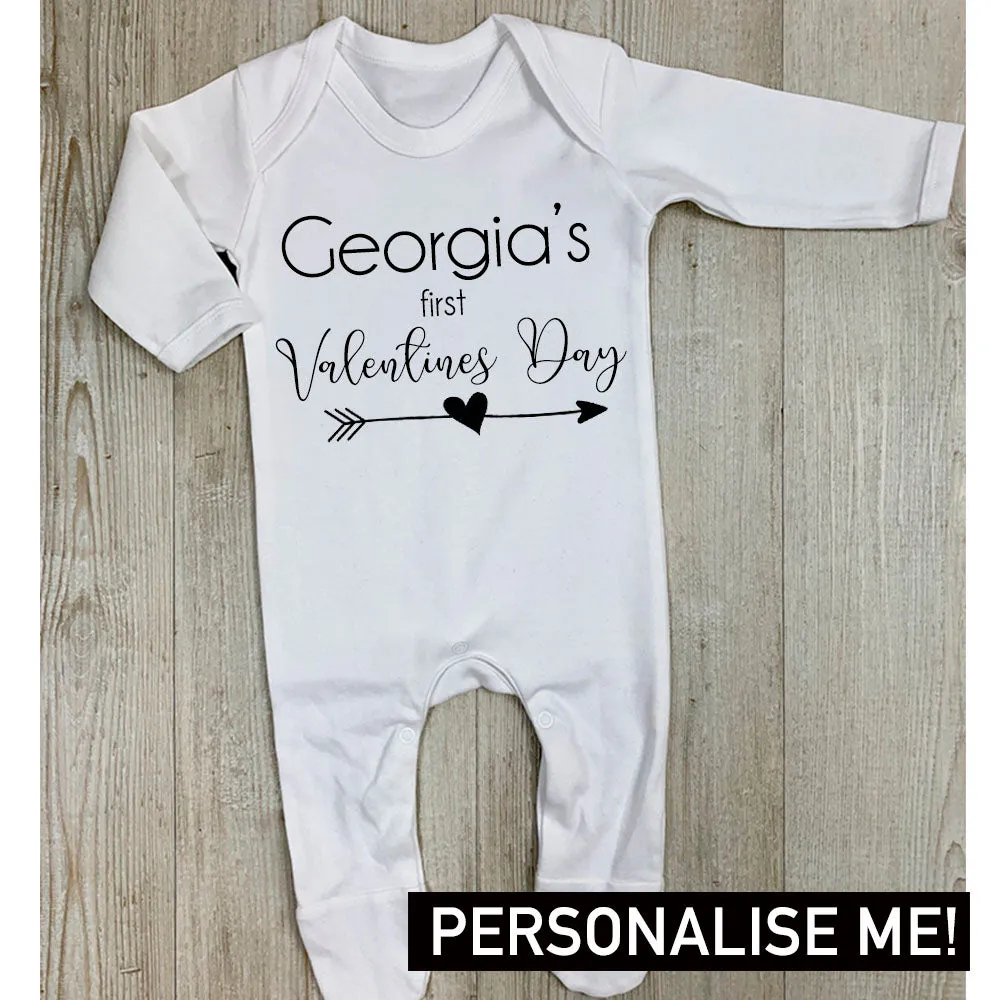 Kids First Personalised Valentines Day Romper (MRK X)