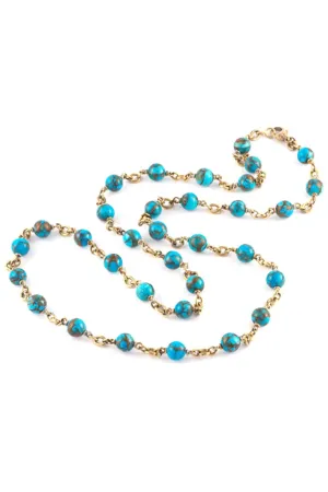 Kingman Turquoise Bead Necklace