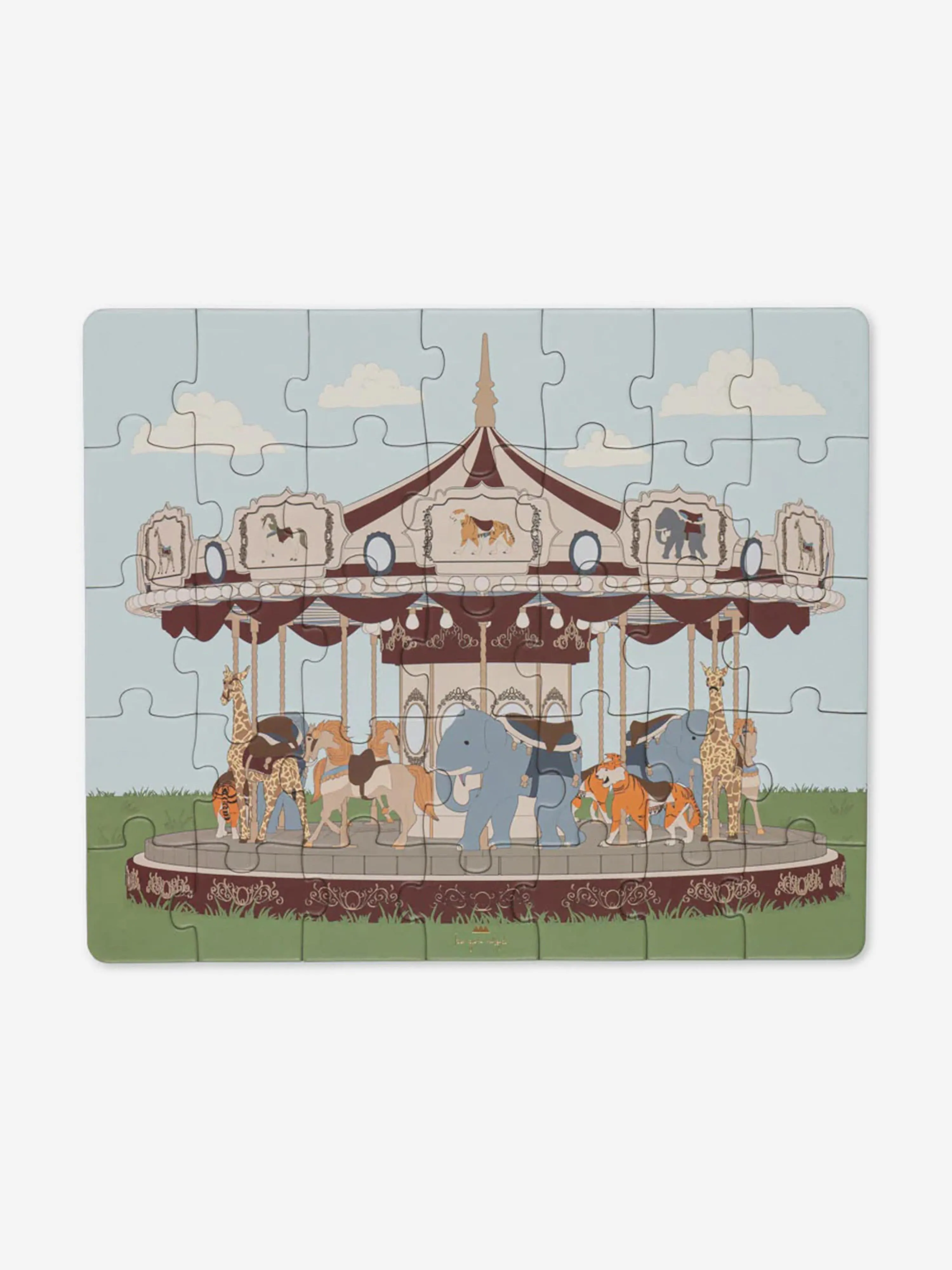 Konges Sljd Kids 35 Piece Carousel Puzzle in Multicolour