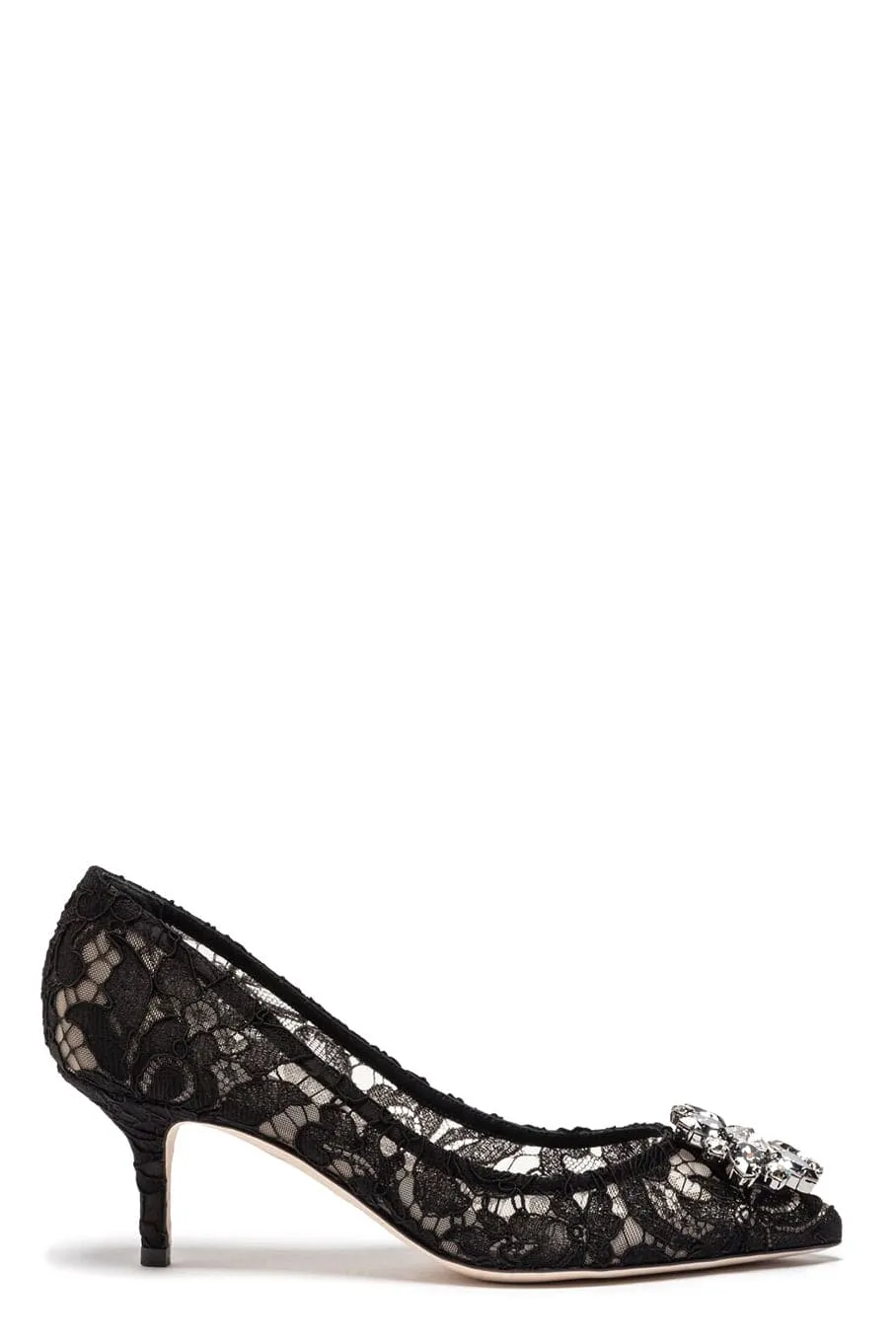 Lace Heel With Brooch