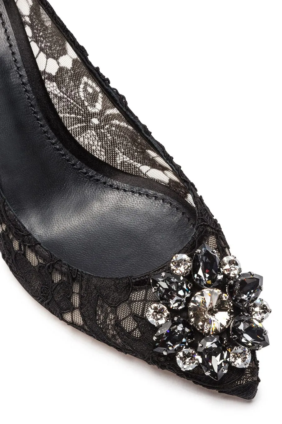 Lace Heel With Brooch