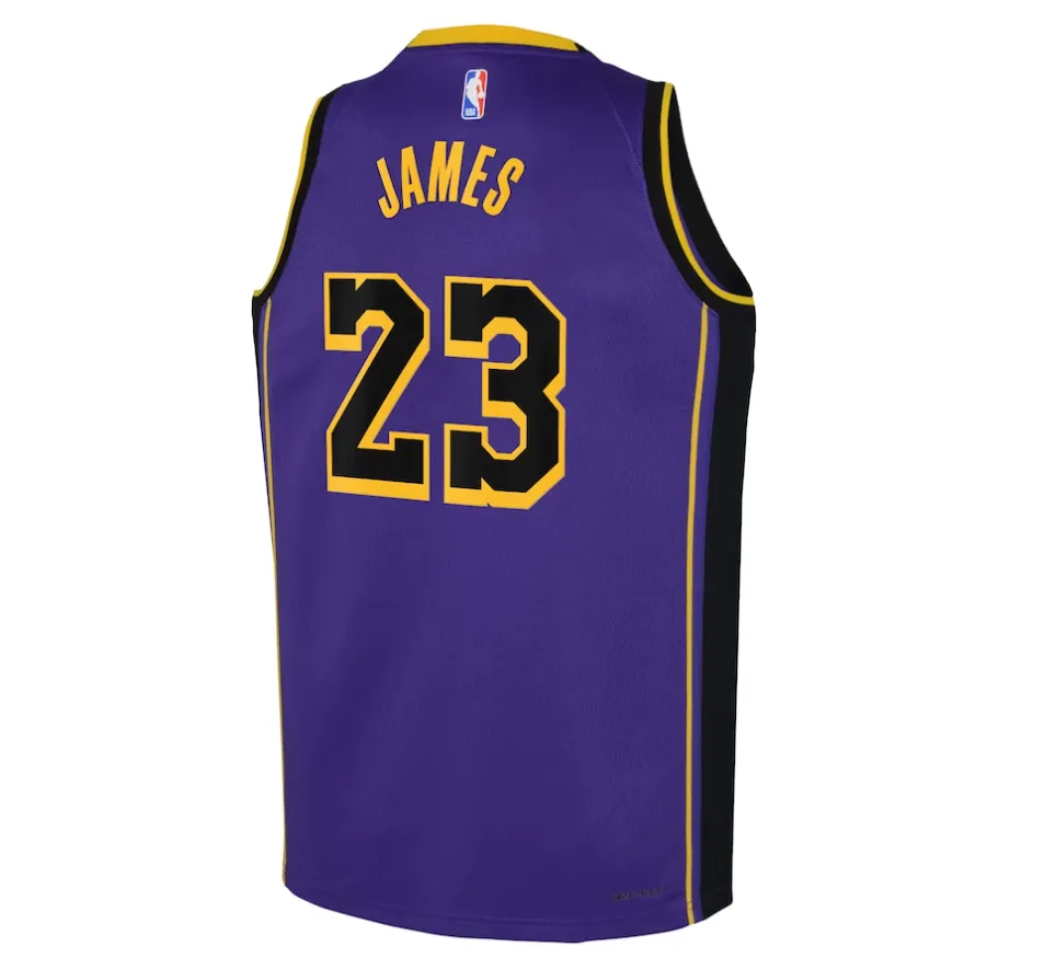 LAKERS YOUTH JAMES 23 STATEMENT SWINGMAN JERSEY