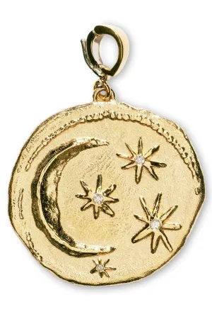 Large Cosmic Diamond Coin Charm