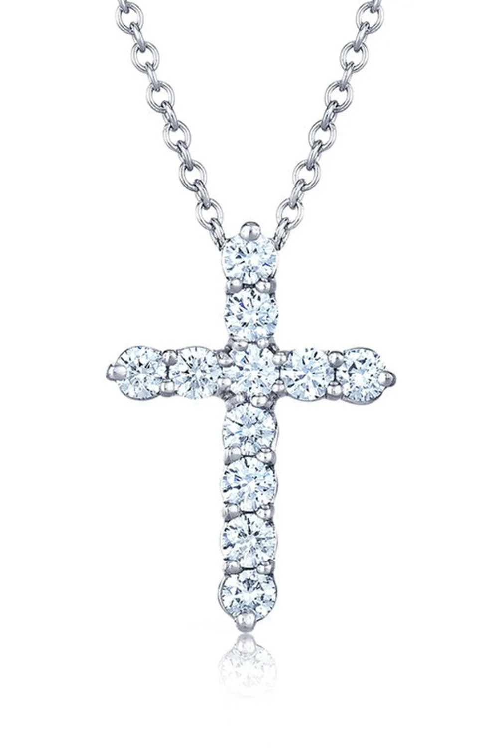 Large Diamond Cross Pendant Necklace