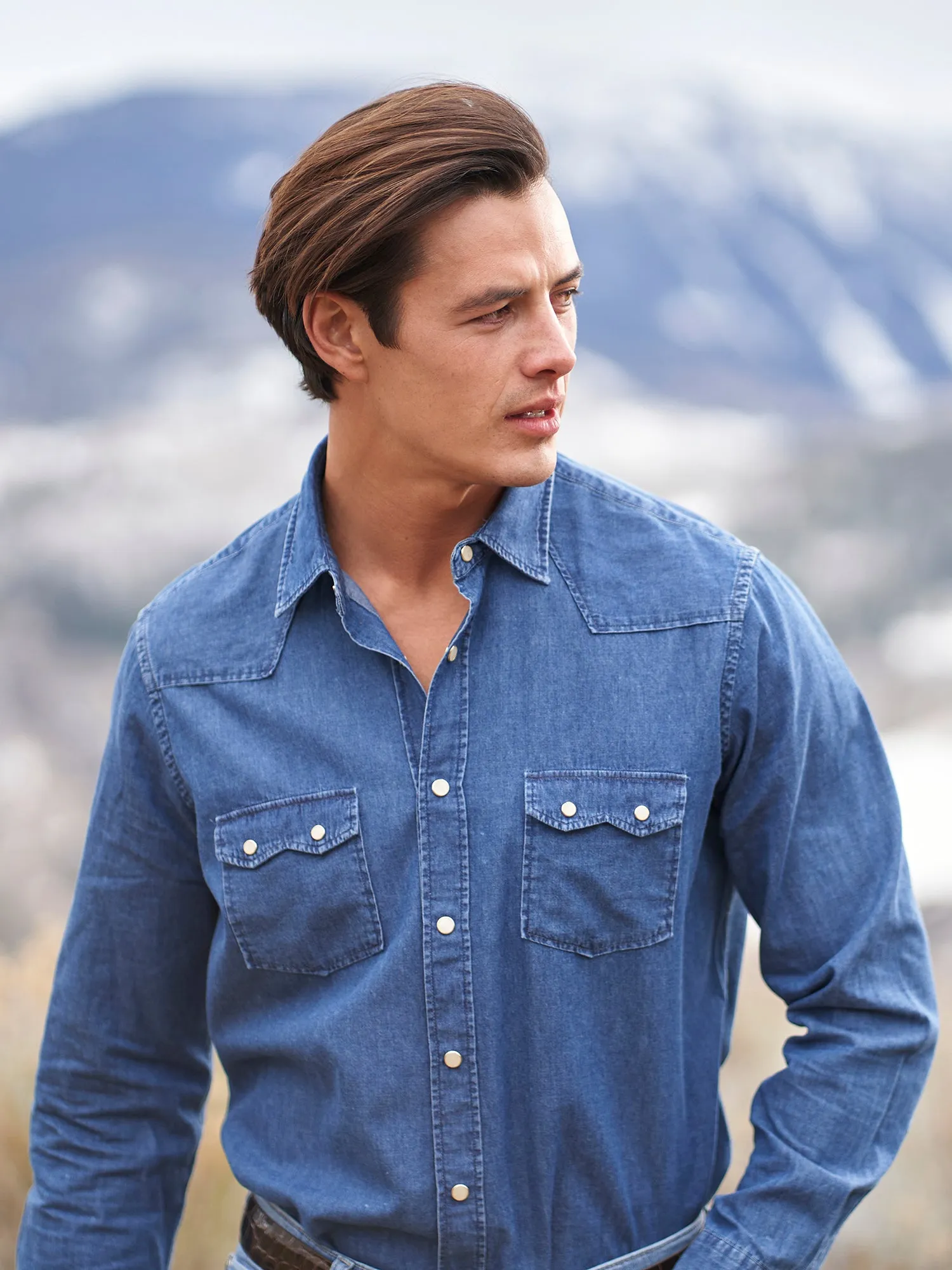 Lenzo Western Denim Shirt