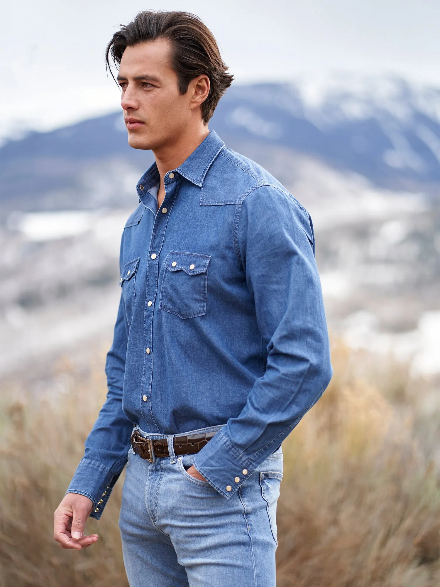 Lenzo Western Denim Shirt