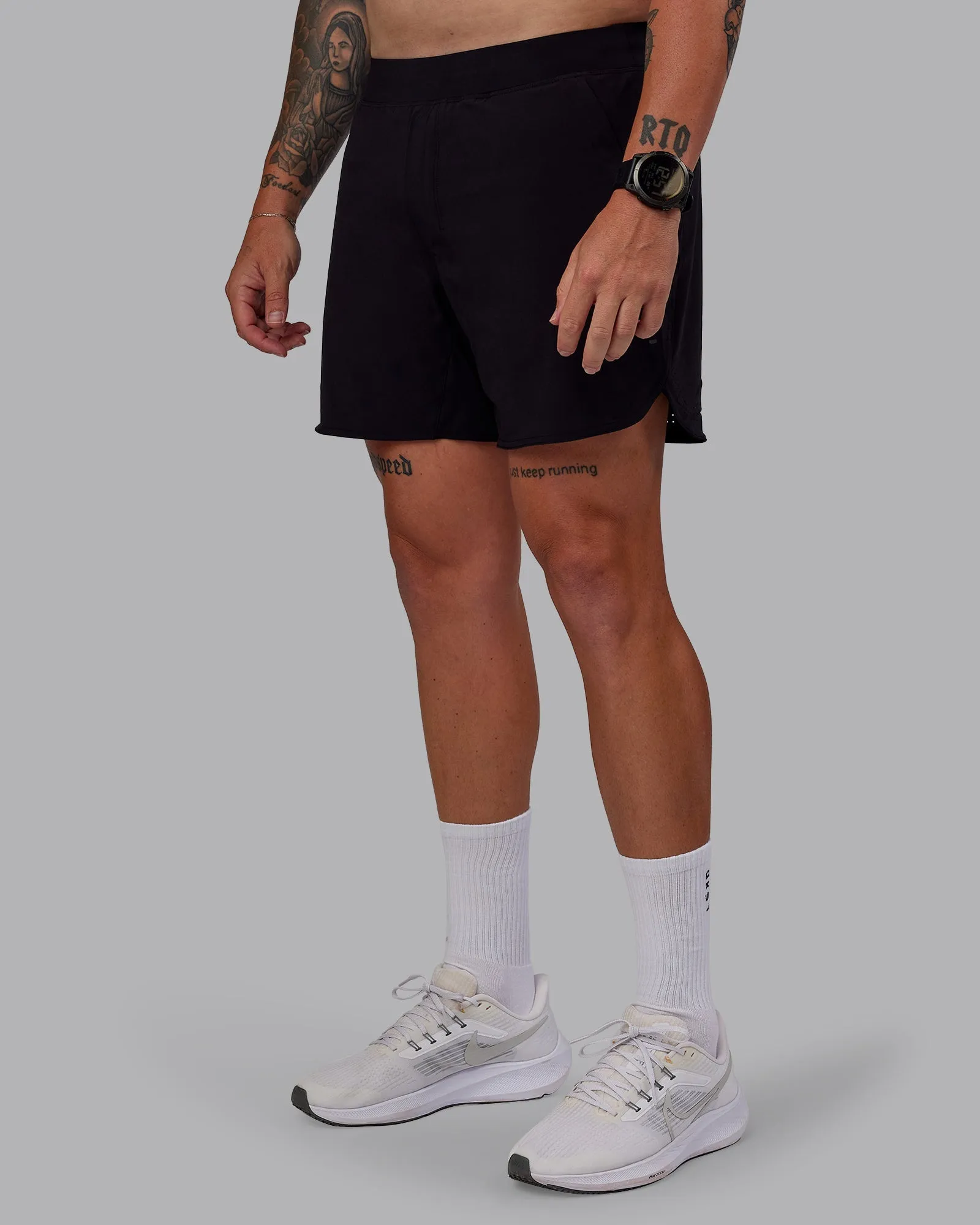 Lift Lined 6" Short - Black-Reflective