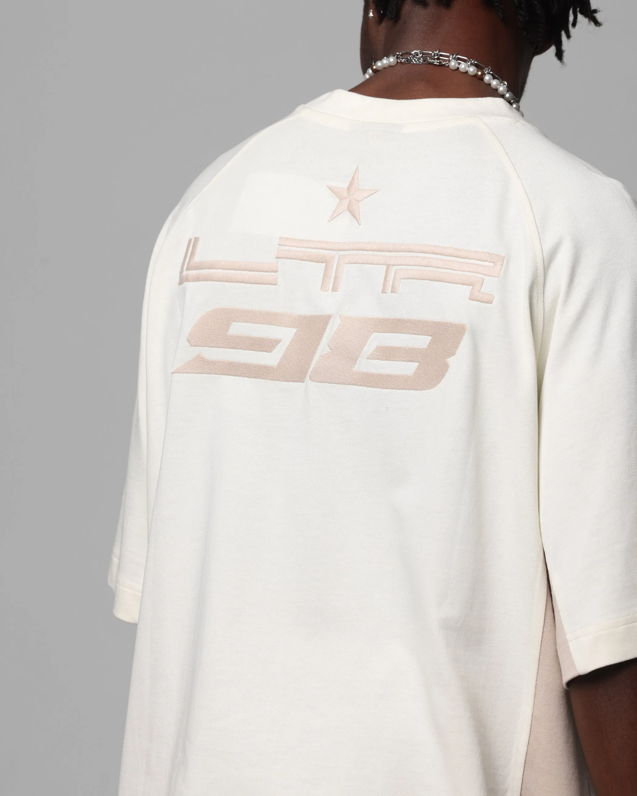 Loiter Daytona Panel T-Shirt White/Stone