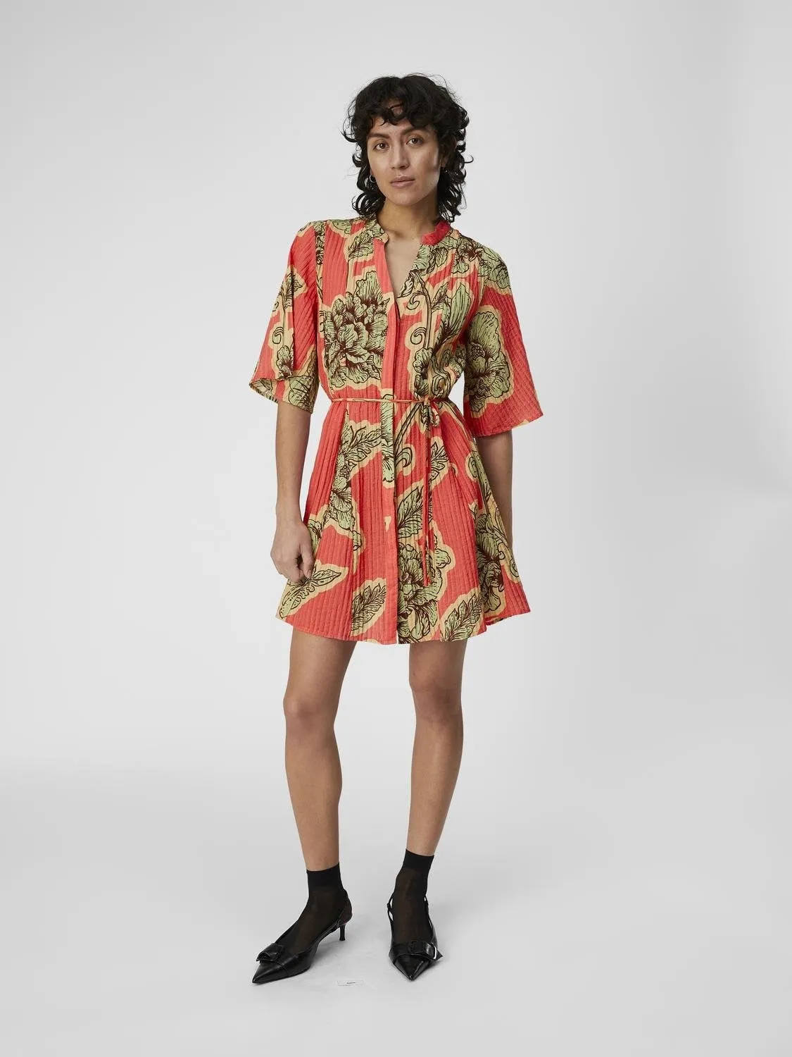 LORNA 2/4 DRESS (GEORGIA PEACH/FLOWER)