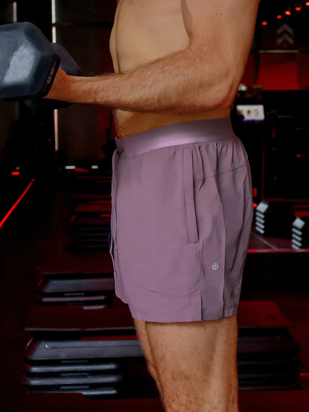 LULULEMON LAVENDER LUX LICENSE TO TRAIN SHORT 5''