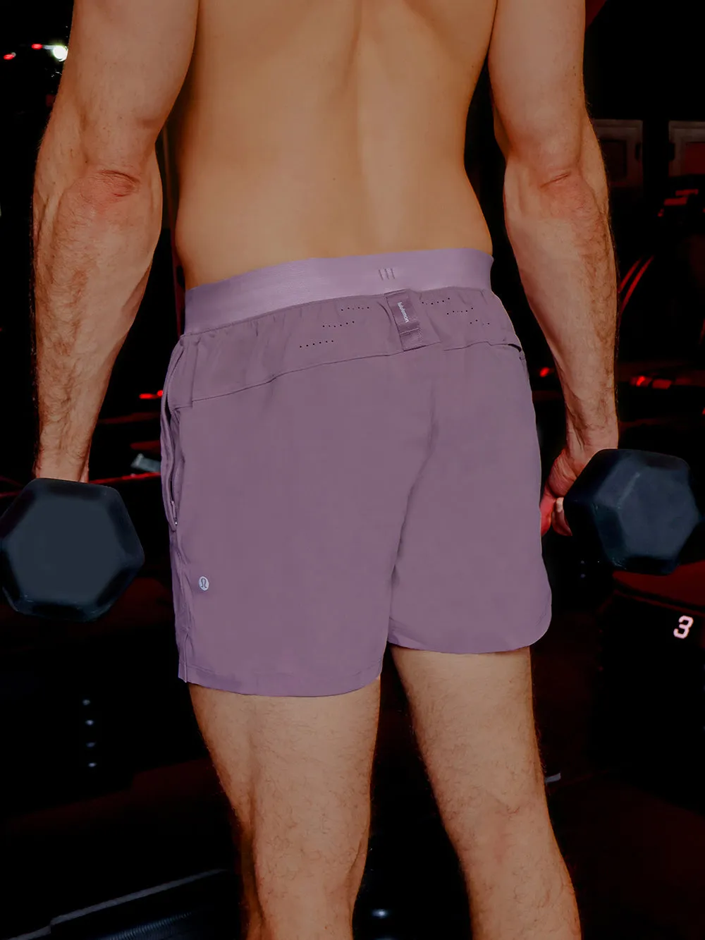 LULULEMON LAVENDER LUX LICENSE TO TRAIN SHORT 5''