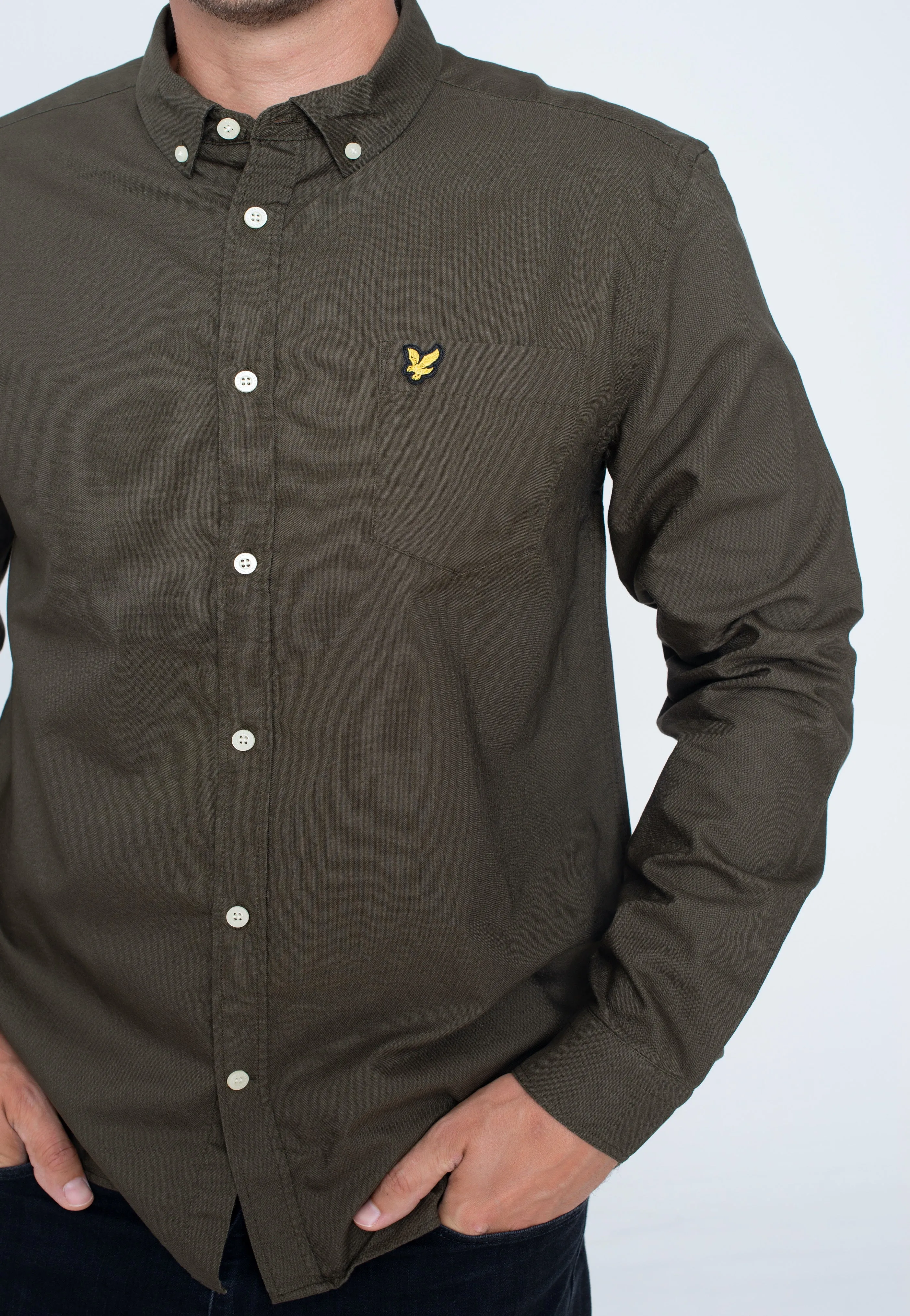 Lyle & Scott - Regular Fit Light Weight Oxford Olive - Shirt