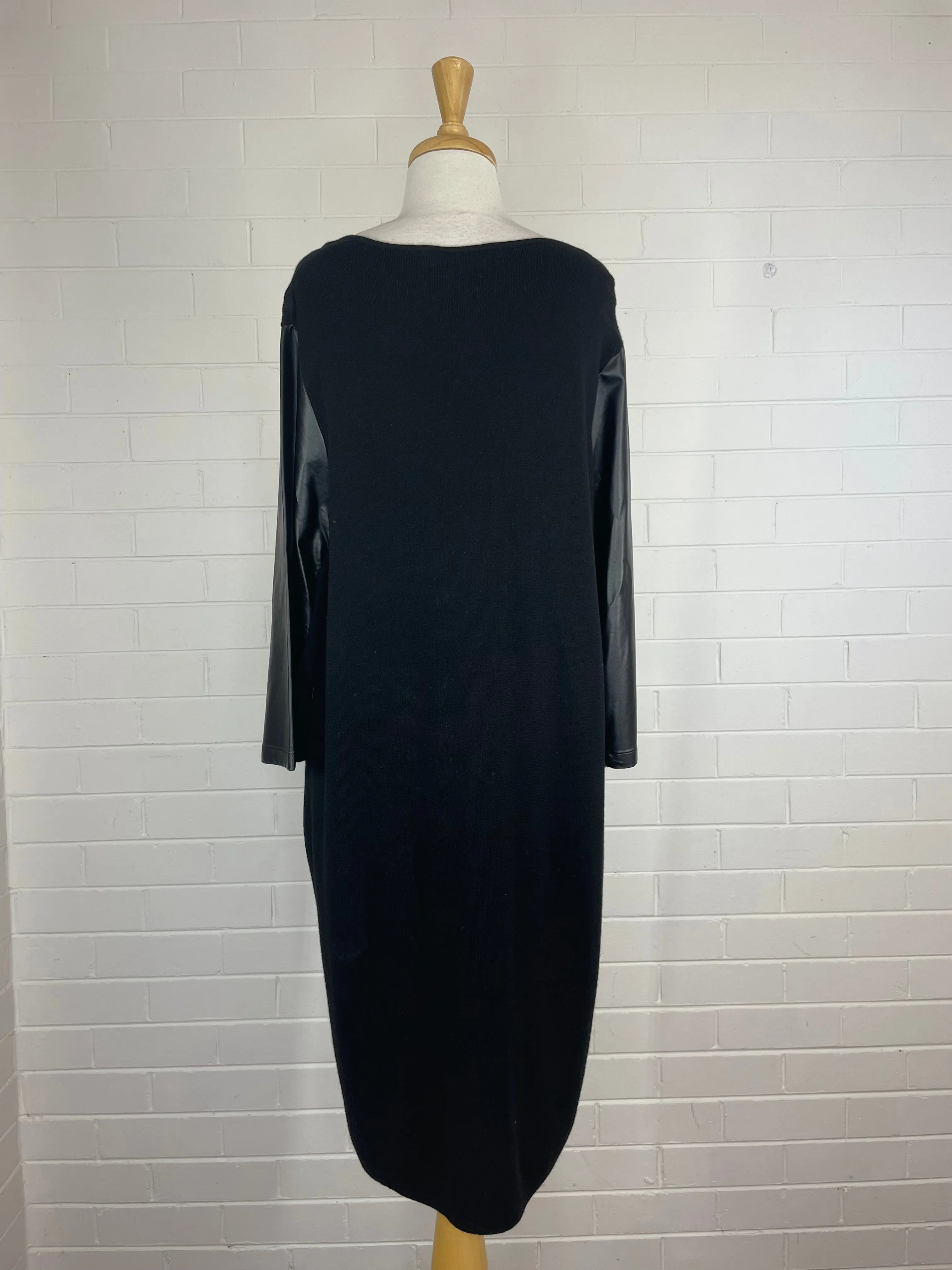 Marina Rinaldi | Italy | dress | size 16 | midi length | 100% wool