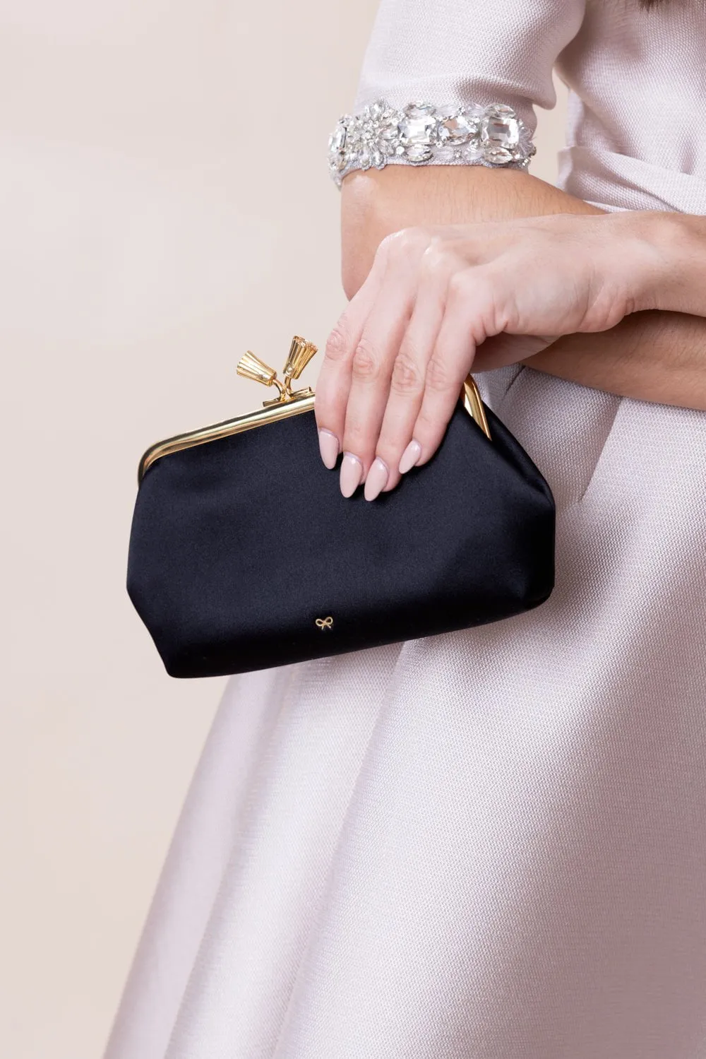 Maud Tassel Clutch - Black