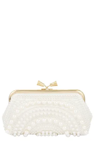 Maud Tassel Clutch - Ivory