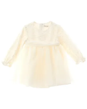 Mayoral Embroidered Tulle Dress