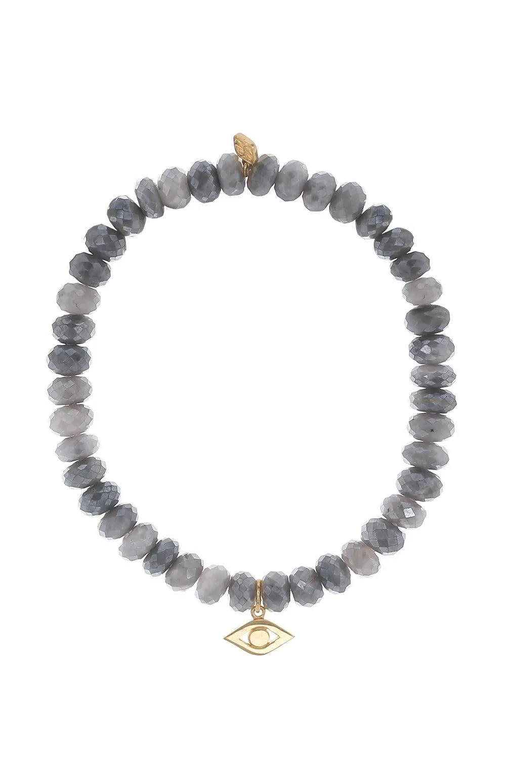 Medium Evil Eye Silverite Charm Bracelet