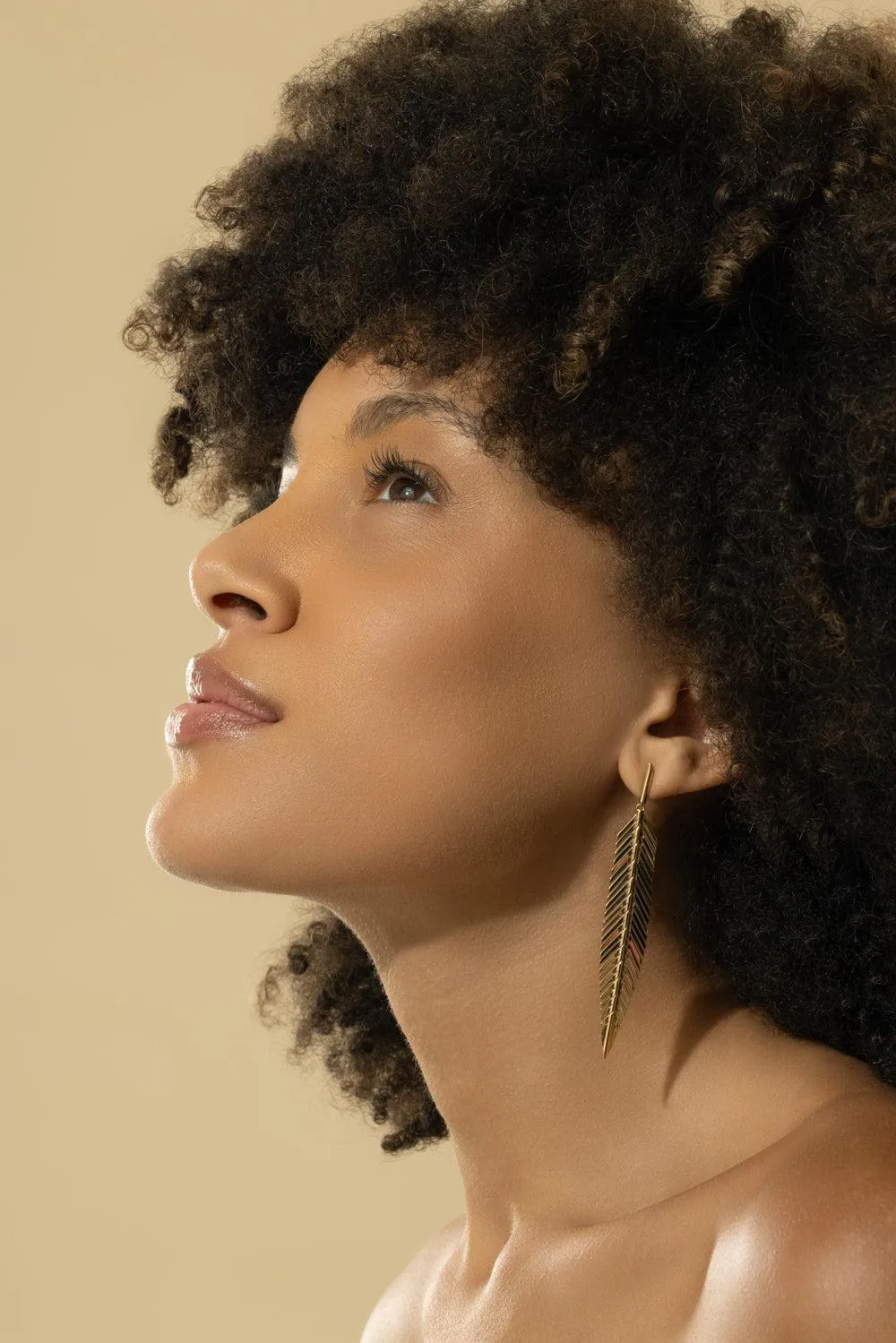 Medium Feather Drop Earrings