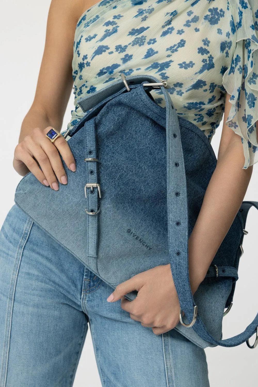 Medium Voyou Bag - Denim