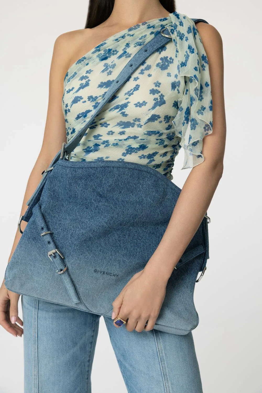 Medium Voyou Bag - Denim