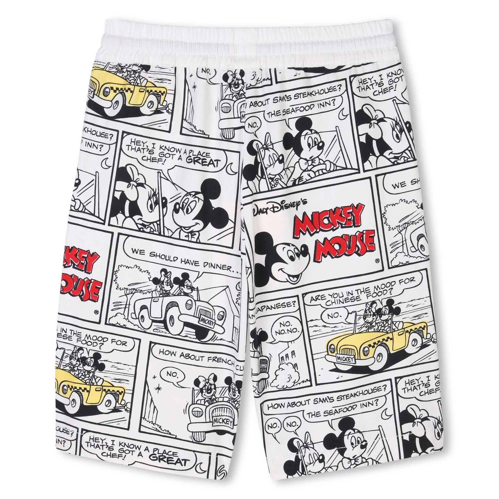 Mickey Mouse Print Bermuda Shorts