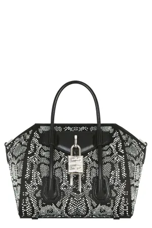 Mini Antigona Lock Bag - Black