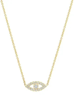 Mini Diamond Open Evil Eye Necklace