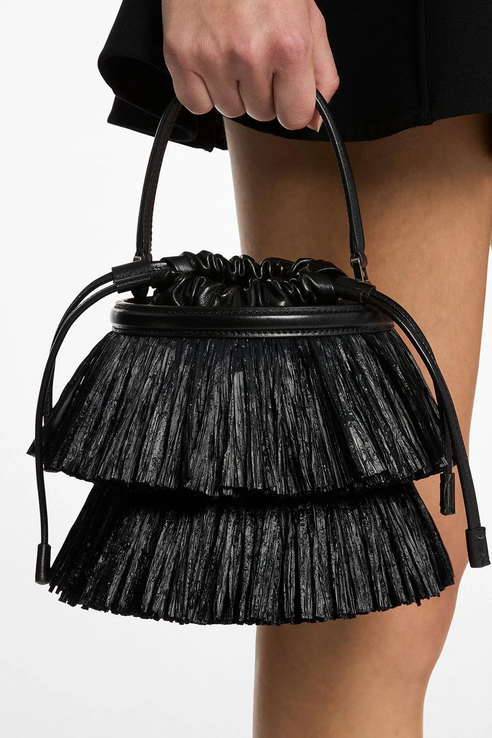 Mini Ischia Bucket Bag - Black