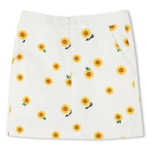 Mini Sunflower Print Skirt