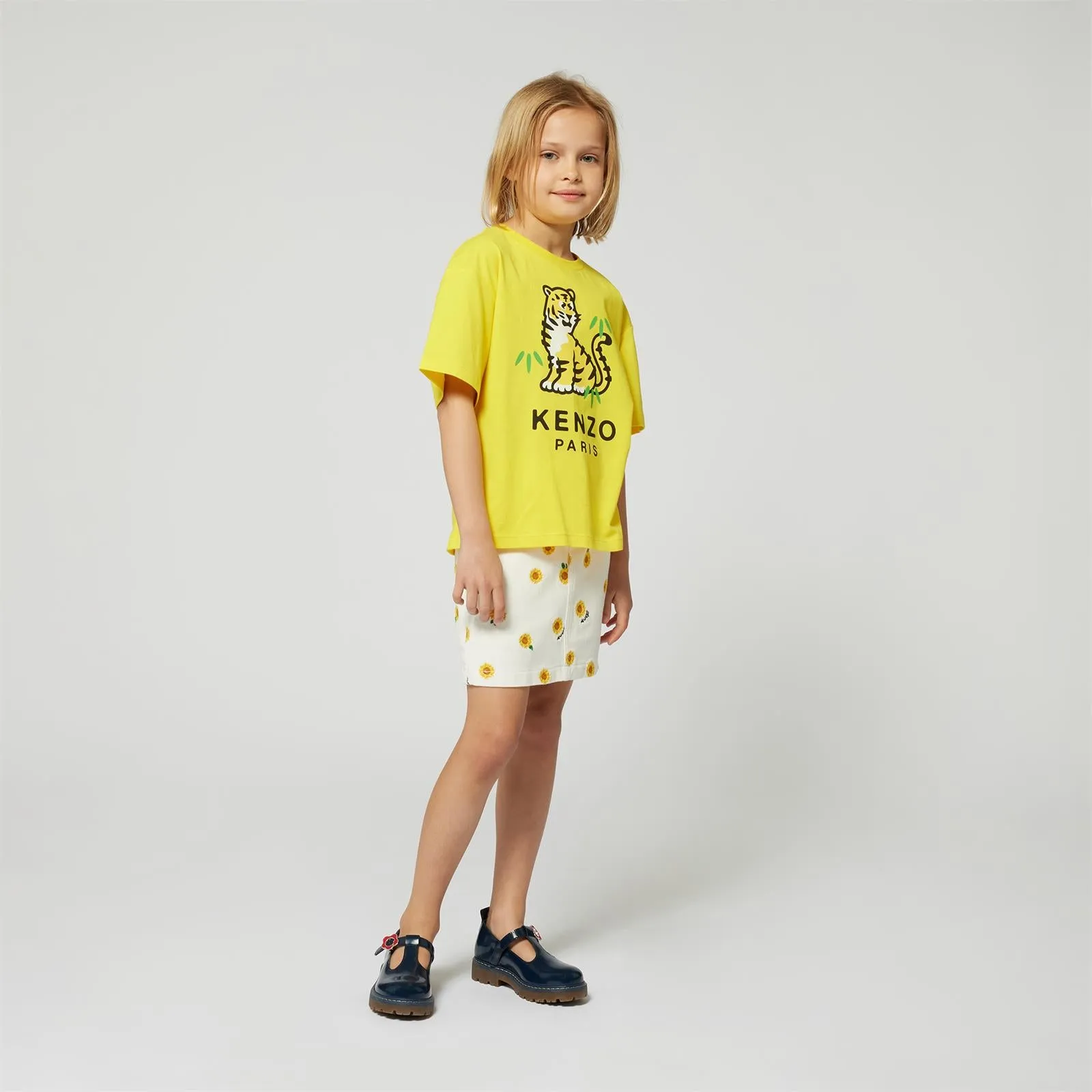 Mini Sunflower Print Skirt