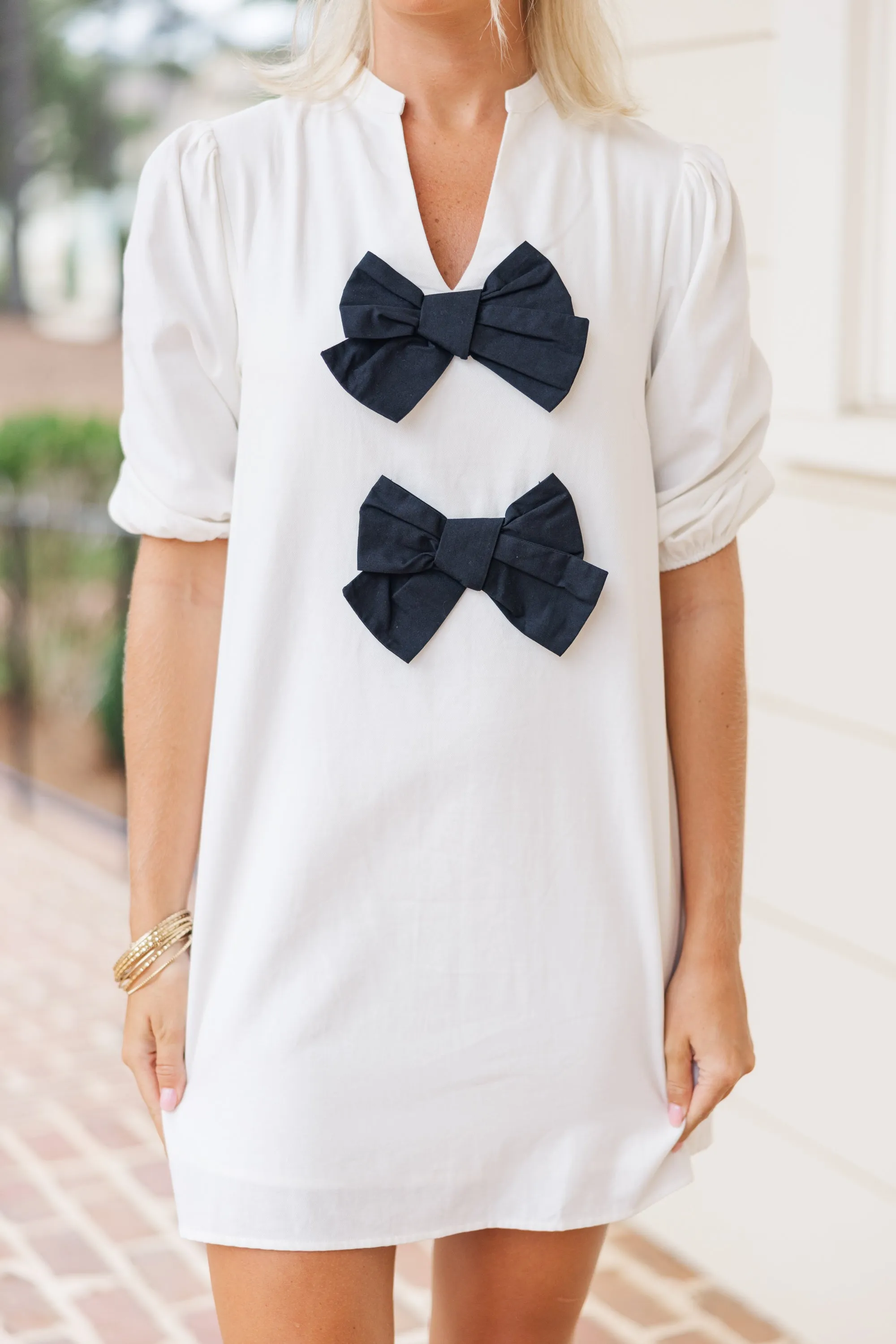 More To Love Ivory Bow Dress