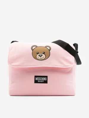 Moschino Baby Bear Logo Changing Bag in Pink (60cm)