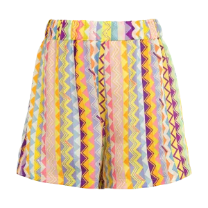 Multicolor Zigzag Shorts