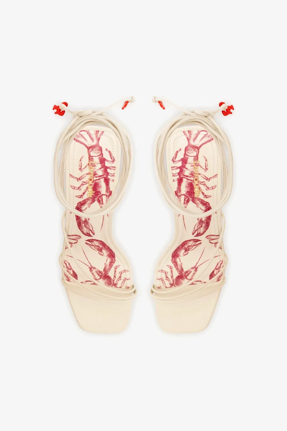 Nadia Sandal In Ivory Leather